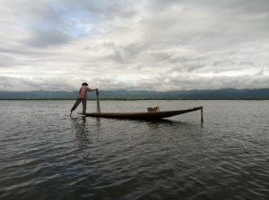 A fisherman on Inle Lake.